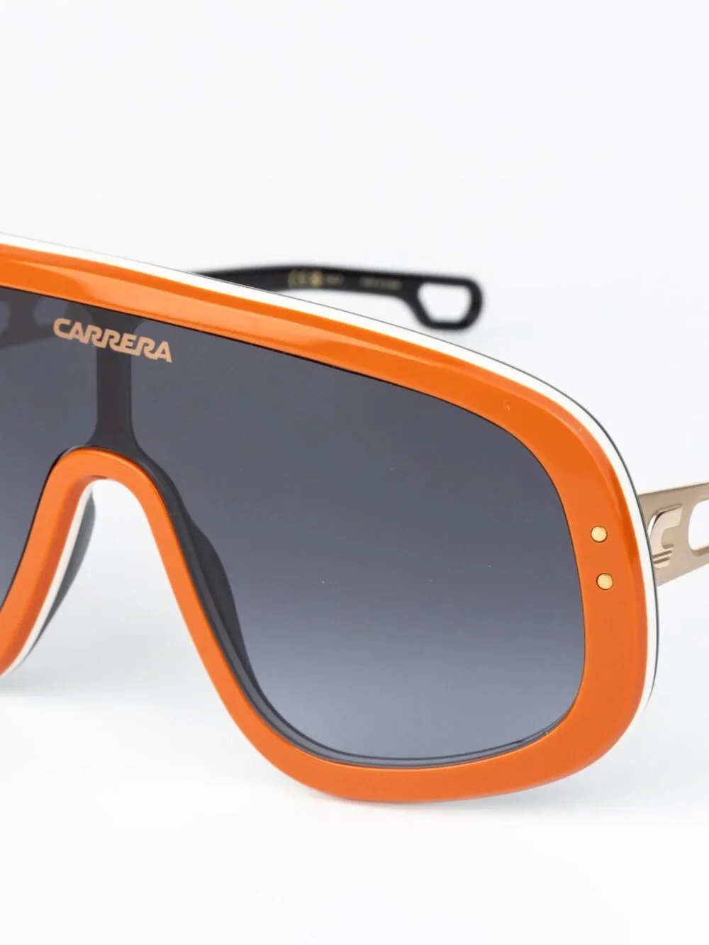 Carrera Men Sunglasses Orange Grey Shield FLAGLAB 17 0C3E 9O NEW AUTHENTIC